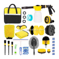 27 Pcs Car Wash Kit with Foam Gun Sprayer foam cleaning washing cleaning kit for car equipment Adjustable Nozzle Drill Brush Set